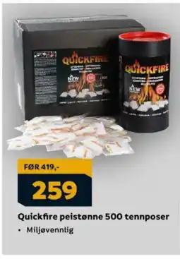 Megaflis Quickfire peistønne 500 tennposer tilbud