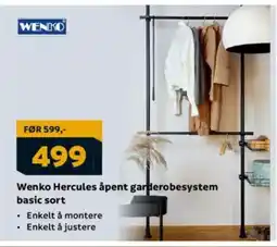 Megaflis Wenko Hercules åpent garderobesystem tilbud