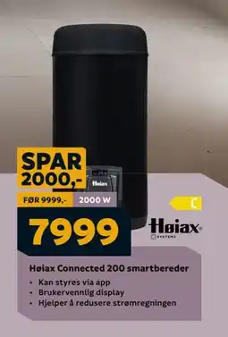 Megaflis Høiax Connected 200 smartbereder tilbud