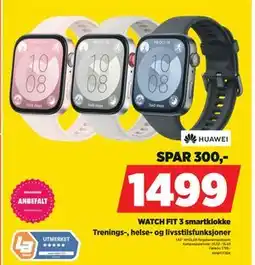 POWER WATCH FIT 3 smartklokke tilbud