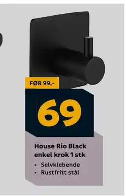 Megaflis House Rio Black enkel krok 1 stk tilbud