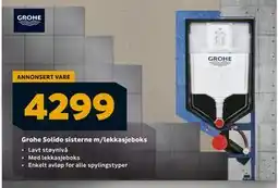 Megaflis Grohe Solido sisterne m/lekkasjeboks tilbud