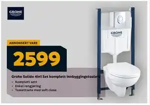 Megaflis Grohe Solido 4in1 Set komplett innbyggingstoalett tilbud