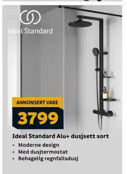 Megaflis Ideal Standard Alu+ dusjsett sort tilbud