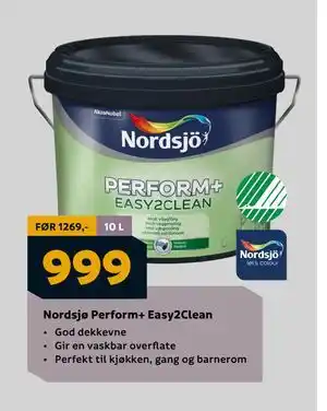 Megaflis Nordsjø Perform+ Easy2Clean tilbud