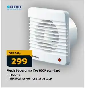 Megaflis Flexit baderomsvifte 100F standard tilbud