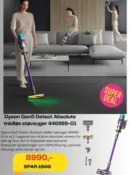 Elkjøp Dyson Gen5 Detect Absolute trådløs støvsuger 446989-01 tilbud