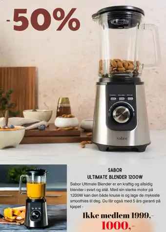 Kitch'n Sabor ultimate blender 1200w tilbud