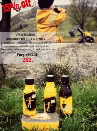 Kitch'n LYKKETEGNING LUNSJBOKS 80 CL JEG TENKER tilbud