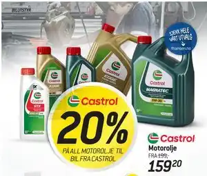 Thansen 20% PÅ ALL MOTOROLJE TIL BIL FRA CASTROL tilbud