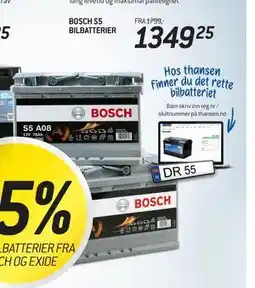 Thansen BOSCH S5 BILBATTERIER tilbud