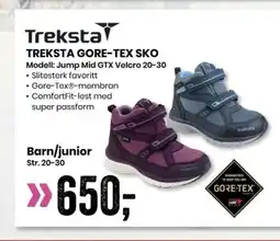 Sport Outlet Treksta TREKSTA GORE-TEX SKO Modell: Jump Mid GTX Velcro 20-30 tilbud