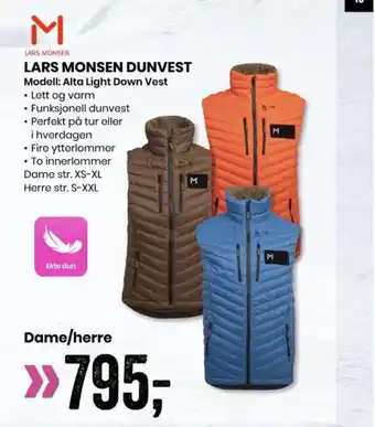 Sport Outlet LARS MONSEN DUNVEST tilbud