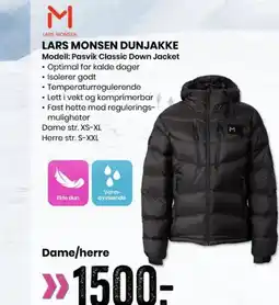 Sport Outlet LARS MONSEN DUNJAKKE Modell: Pasvik Classic Down Jacket • Optimal for kalde dager tilbud