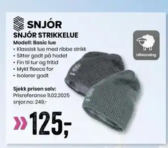 Sport Outlet SNJÓR SNJÓR STRIKKELUE tilbud