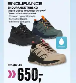 Sport Outlet ENDURANCE TURSKO Modell: Qisoua W Outdoor Shoe WP/ Qisoun M Outdoor Shoe WP tilbud