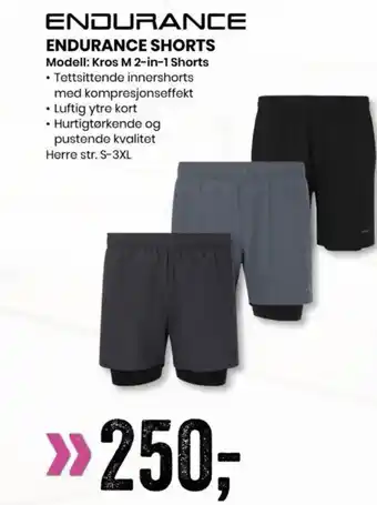 Sport Outlet ENDURANCE SHORTS Modell: Kros M 2-in-1 Shorts tilbud