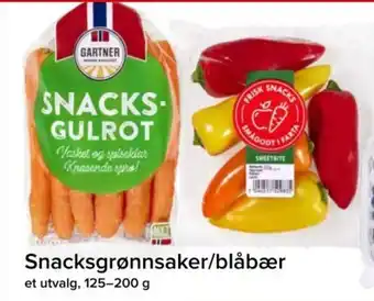 Spar Snacksgrønnsaker/blåbær tilbud