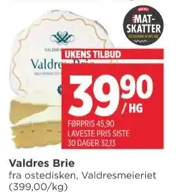 Meny VALDRESMEIERLET Valdres Brie tilbud