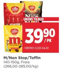 Meny M/Non Stop/Toffin tilbud