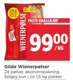 Meny GILDE Wienerpølser tilbud