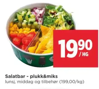 Meny Salatbar - plukk&miks tilbud