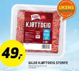 Bunnpris GILDE kjøttdeig storfe tilbud