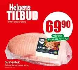 Spar Svinestek tilbud