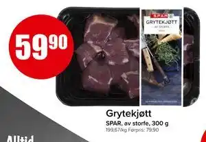 Spar Grytekjøtt tilbud
