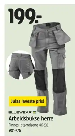 Jula BLUEWEAR':= Arbeidsbukse herre tilbud