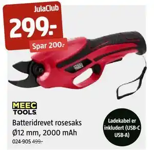 Jula Batteridrevet rosesaks Ø12 mm, 2000 mAh tilbud