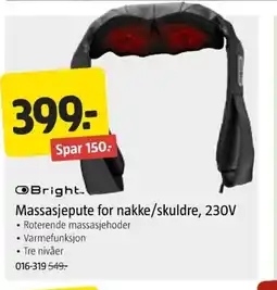 Jula OBright... Massasjepute for nakke/skuldre, 230V tilbud