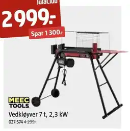 Jula MEEC TOOLS Vedkløyver 7 t, 2,3 kW tilbud