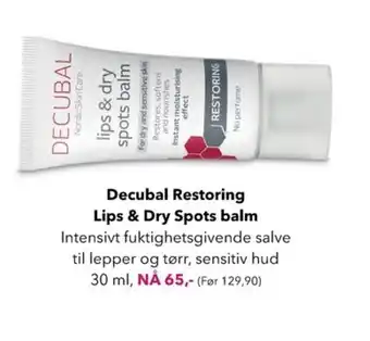 Apotek 1 DECUBAL Restoring Lips & Dry Spots balm tilbud