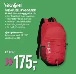 Sport Outlet VIKAFJELL RYGGSEKK tilbud