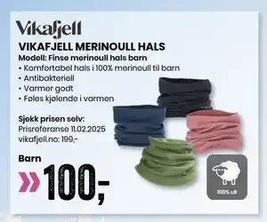 Sport Outlet VIKAFJELL MERINOULL HALS tilbud