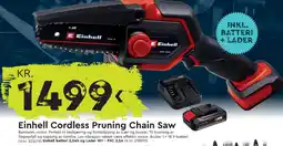 Mekk Einhell cordless pruning chain saw tilbud