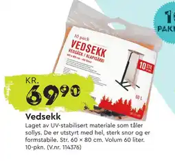 Mekk Vedsekk tilbud