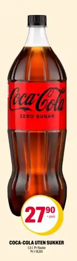 Coop Extra Coca-cola uten sukker tilbud