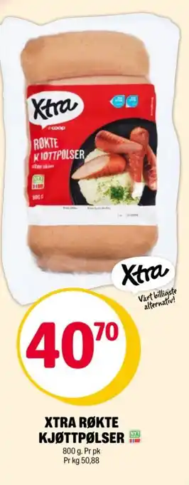 Coop Extra Xtra røkte kjøttpølser tilbud