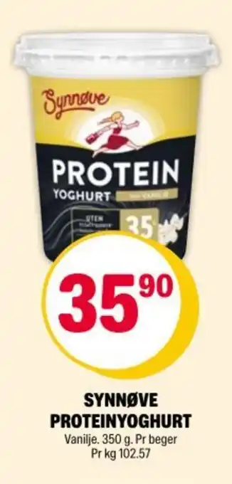 Coop Extra Synnøve proteinyoghurt tilbud