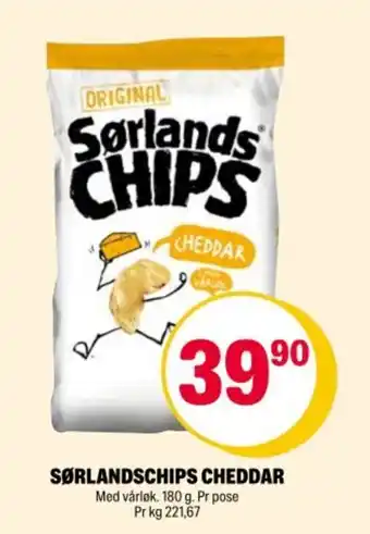 Coop Extra Sørlandschips cheddar tilbud