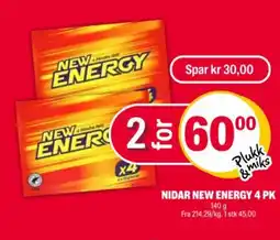 Coop Extra Nidar new energy 4 pk tilbud