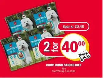 Coop Extra Coop hund sticks biff tilbud