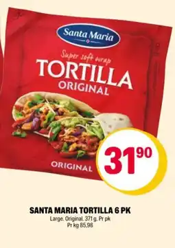 Coop Extra SANTA MARIA Tortilla 6 pk tilbud