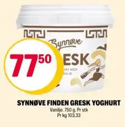 Coop Extra Synnøve finden gresk yoghurt tilbud