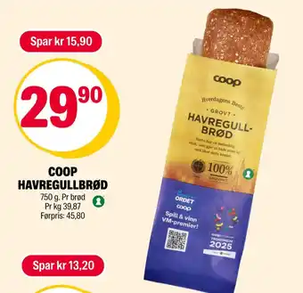 Coop Extra Coop havregullbrød tilbud