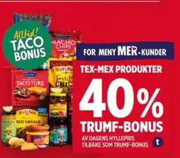 Meny Tex-mex produkter tilbud