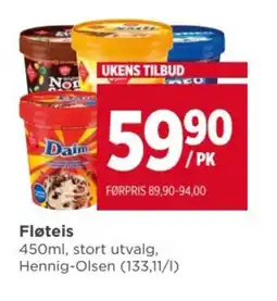 Meny Fløteis tilbud