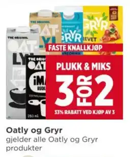 Meny Oatly og gryr tilbud